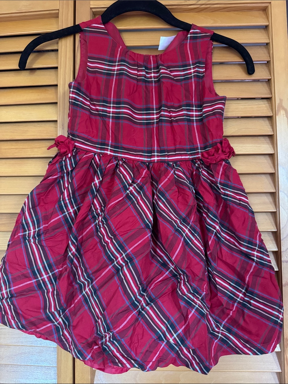 Carter's Red Plaid Sleeveless Holiday Dress